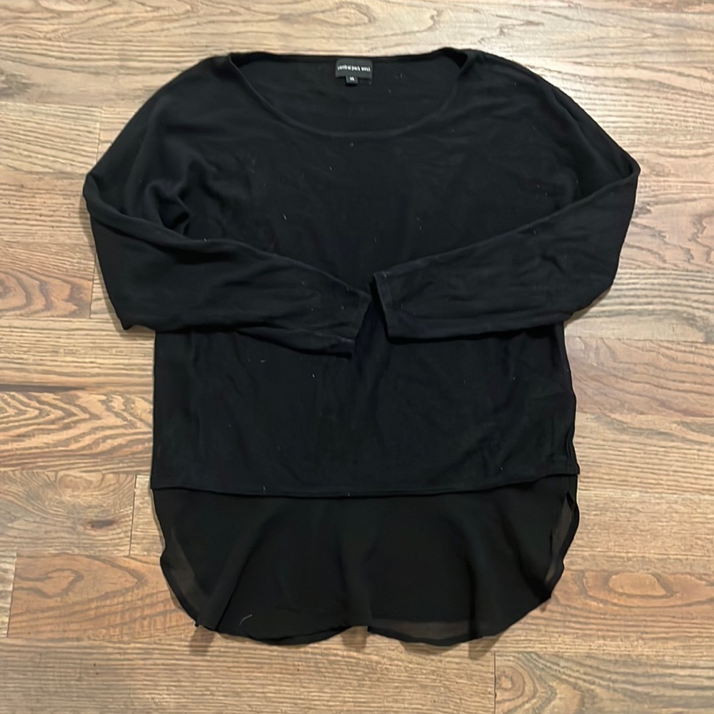 Central Park West Sheer Bottom Sweater XS EUC